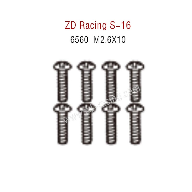 ZD Racing S16 Original parts 6560 Pan Self tapping Screw Set M2.6X10