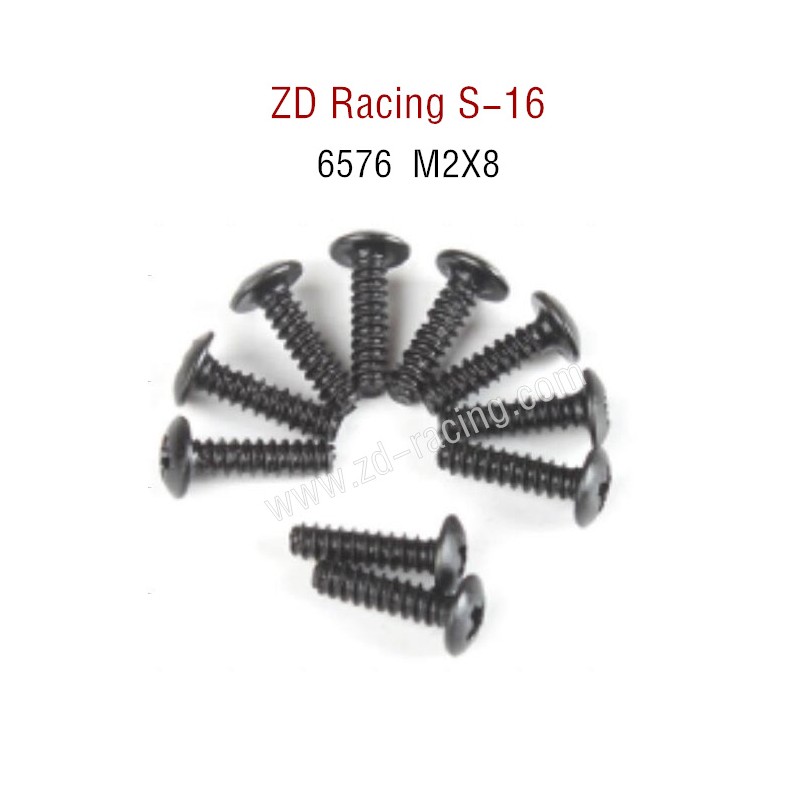 ZD Racing S16 Original parts 6576 M2X8 Pan Selt tapping Screw Set