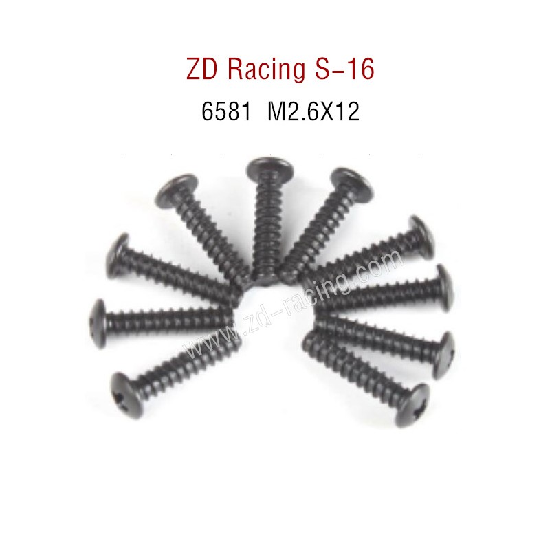 ZD Racing S16 Original parts 6581 M2.6X12 Screw Set