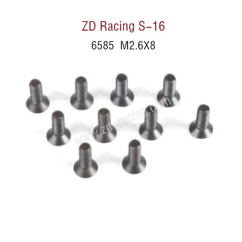 ZD Racing S16 Original parts 6585 M2.6X8 Screw Set