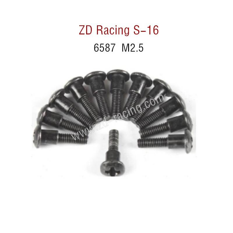 ZD Racing S16 Original parts 6587 M2.5 Pan head cross screw steps