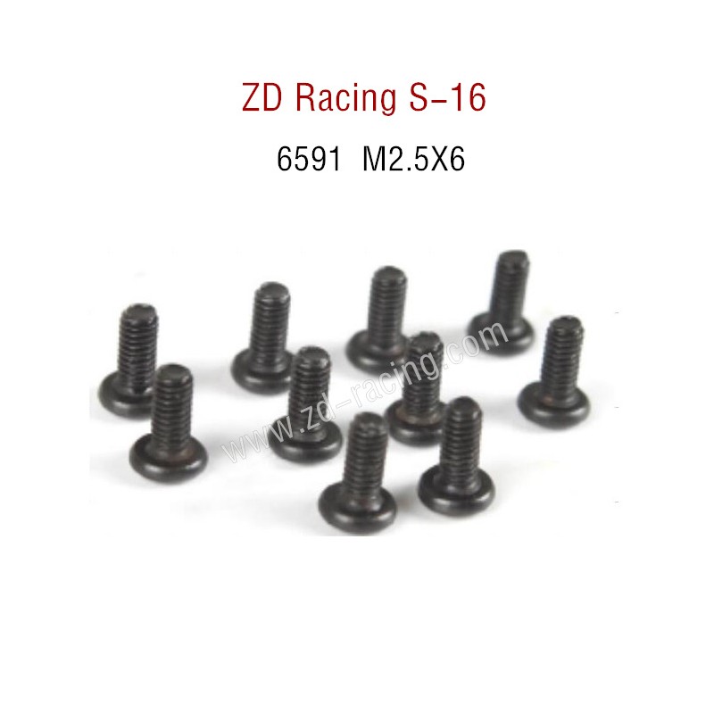 ZD Racing S16 Original parts 6591 M2.5x6 Screws