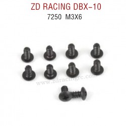 ZD RACING DBX-10 RC Car Original Parts 7250 M3X6 Pan Self tapping Screw Set