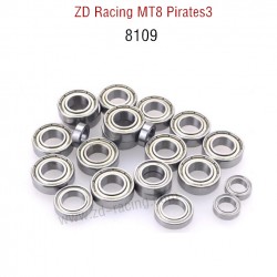 Original Of ZD Racing MT8 Pirates3 RC Car Parts complete Bearings set 8109