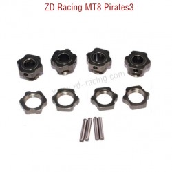 ZD Racing MT8 Pirates3 RC Car Original Parts Hex Wheel Hub Mounts 8068