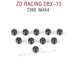 ZD RACING DBX-10 RC Car Original Parts 7260 M4X4 Screw Set