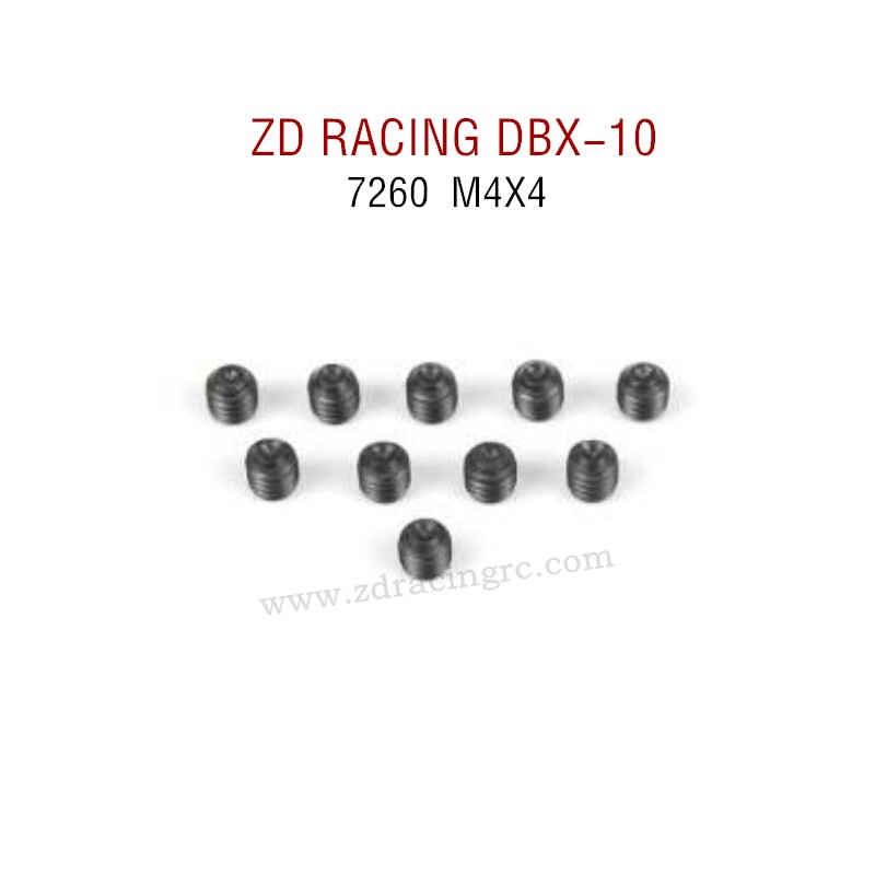 ZD RACING DBX-10 RC Car Original Parts 7260 M4X4 Screw Set