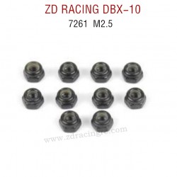 ZD RACING DBX-10 RC Car Original Parts 7261 Lock Nut M2.5