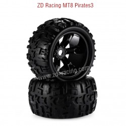 ZD Racing MT8 Pirates3 RC Car Original Parts Pre Glued Tire 8477