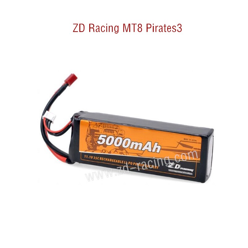 ZD Racing MT8 Pirates3 RC Car Original Parts 11.1V 5000mAh 35C 3S Li-PO Battery 8606