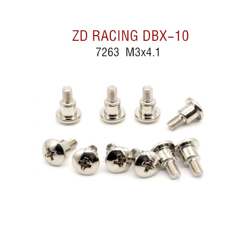 ZD RACING DBX-10 RC Car Original Parts 7263 M3x4.1 Screw Rod