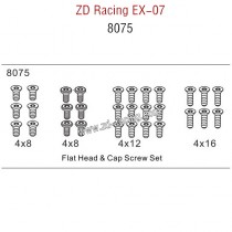 ZD Racing EX07 Parts Flat Head and Cap Screw Set 8075