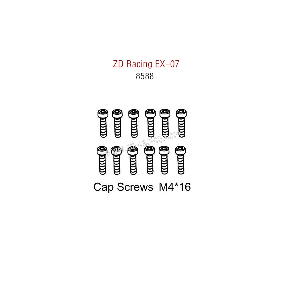 ZD Racing EX07 Parts Cap Screws M4X16 8588