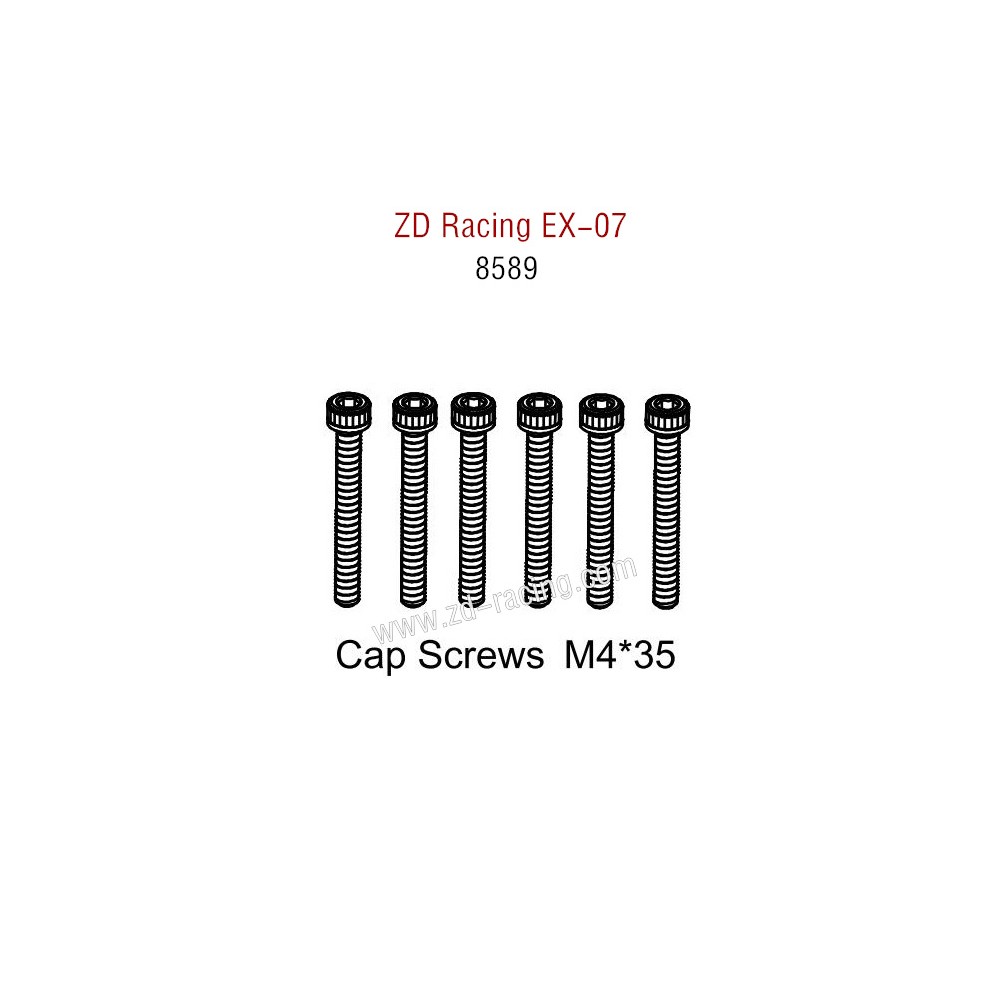 ZD Racing EX07 Parts Cap Screws M4X35 8589