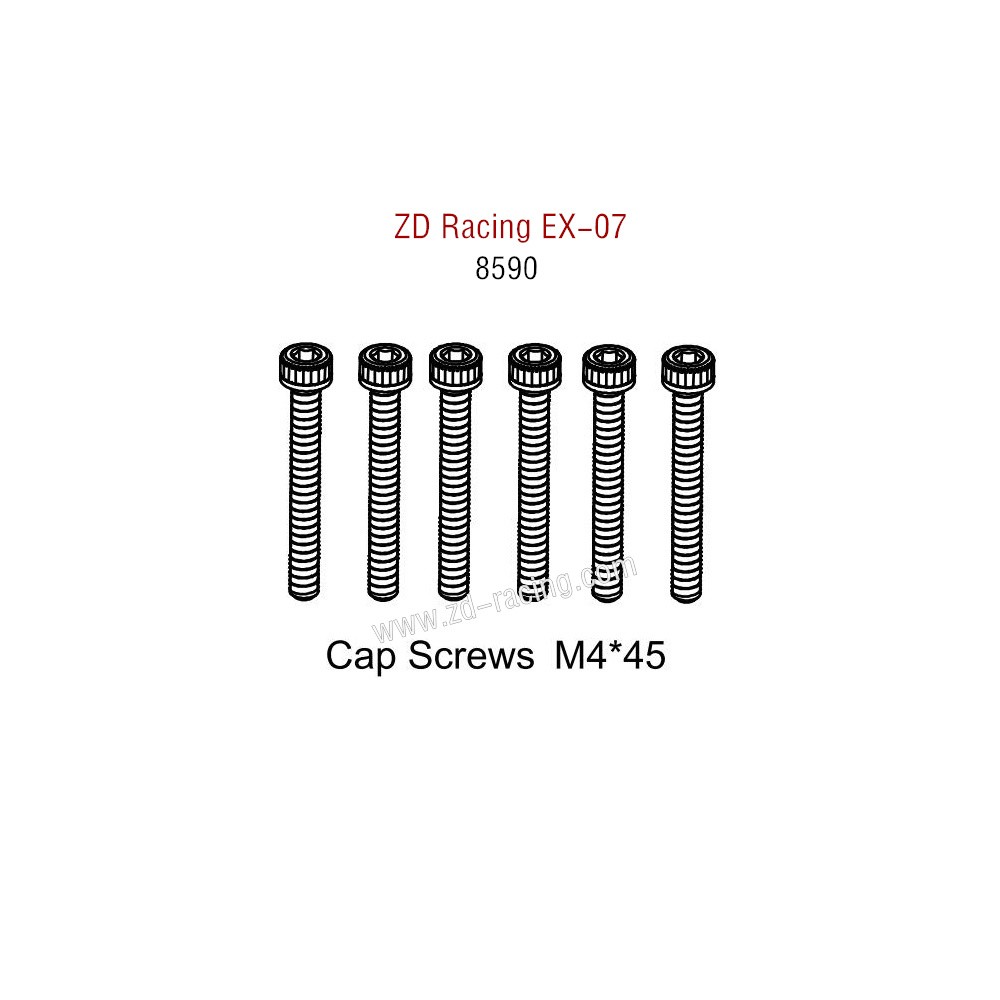 ZD Racing EX07 Parts Cap Screws M4X45 8590