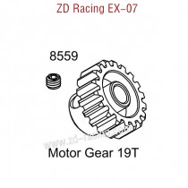 ZD Racing EX07 Parts Motor Gear 19T 8559