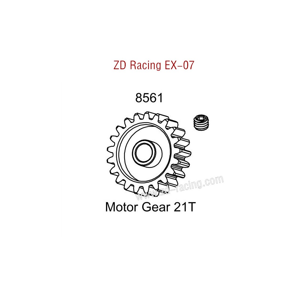 ZD Racing EX07 Parts Motor Gear 21T 8561