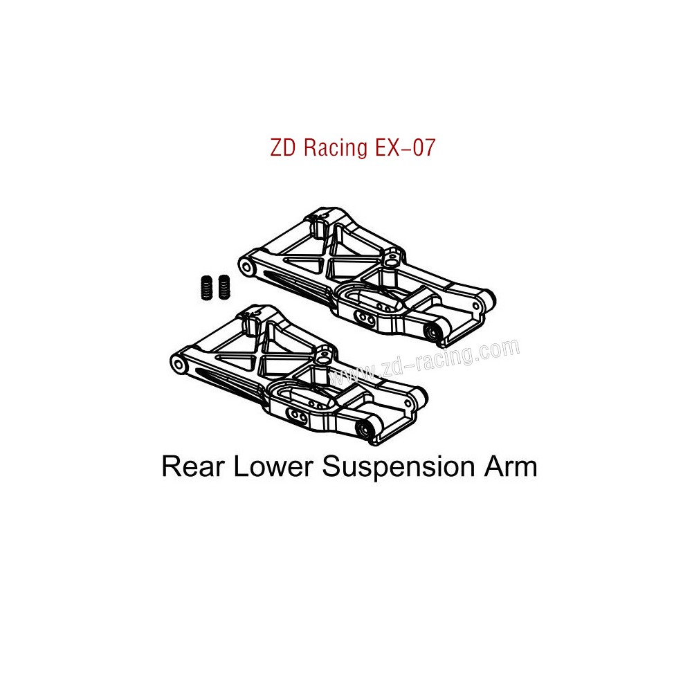 ZD Racing EX07 Parts Rear Lower Suspension Arm 8519