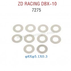 ZD RACING DBX-10 RC Car Original Parts 7275 φ8Xφ5.1X0.3 Washers