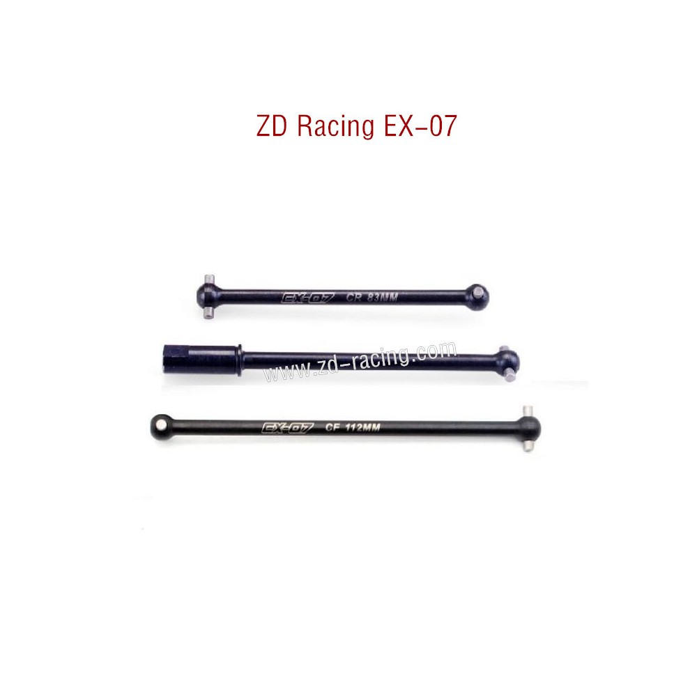 ZD Racing EX07 Parts Center Drive Shaft Front 112mm Rear 83mm 8540