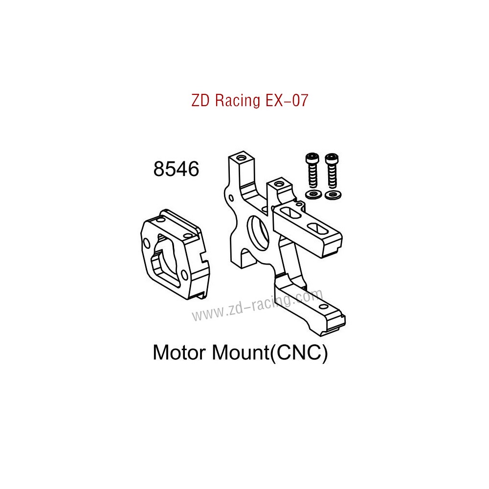 ZD Racing EX07 Parts Motor Mount CNC 8546