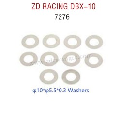 ZD RACING DBX-10 RC Car Original Parts 7276 φ10Xφ5.5X0.3 Washers