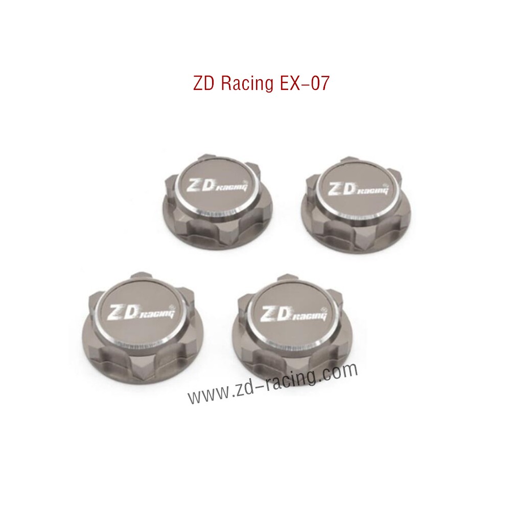 ZD Racing EX07 Parts Wheel Nut CNC 8556 grey