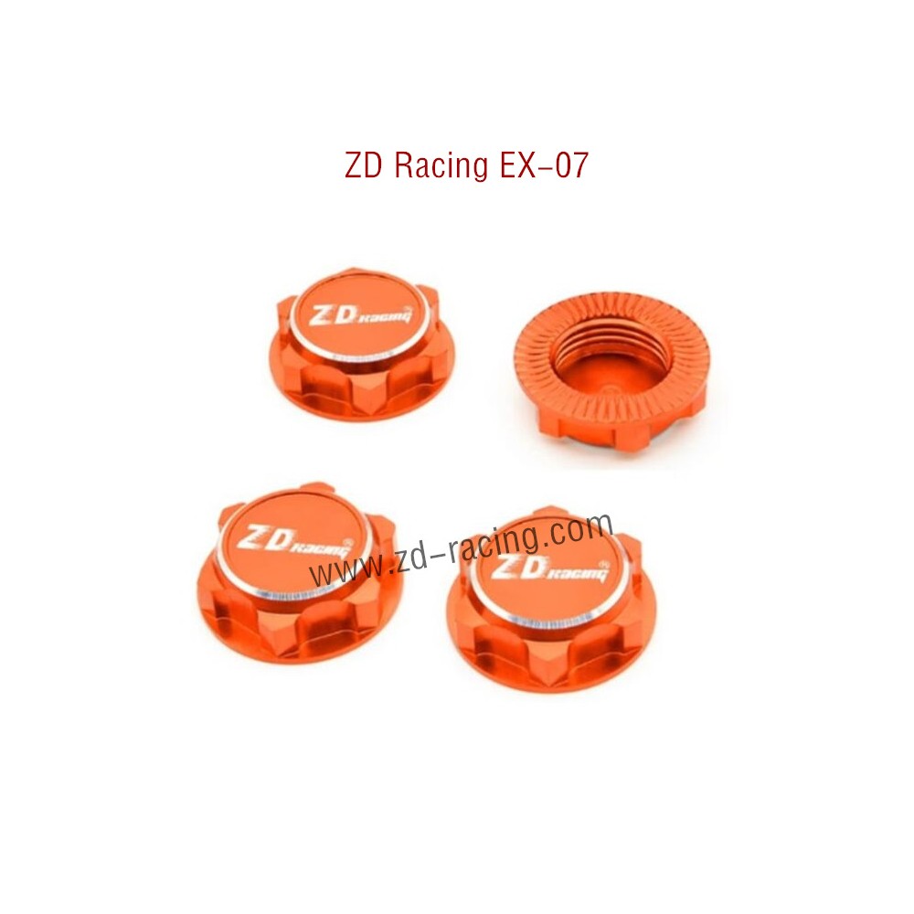 ZD Racing EX07 Parts Wheel Nut CNC 8556 orange