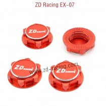 ZD Racing EX07 Parts Wheel Nut CNC 8556 red