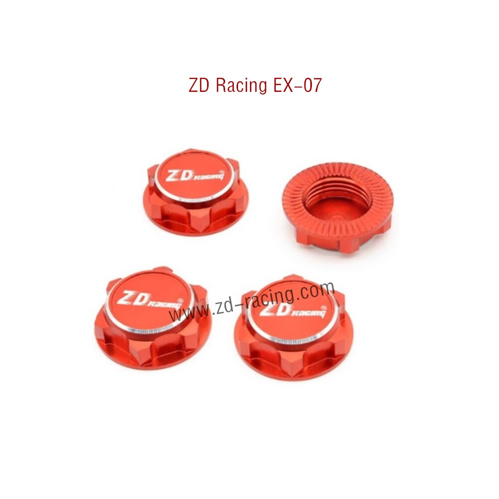 ZD Racing EX07 Parts Wheel Nut CNC 8556 red