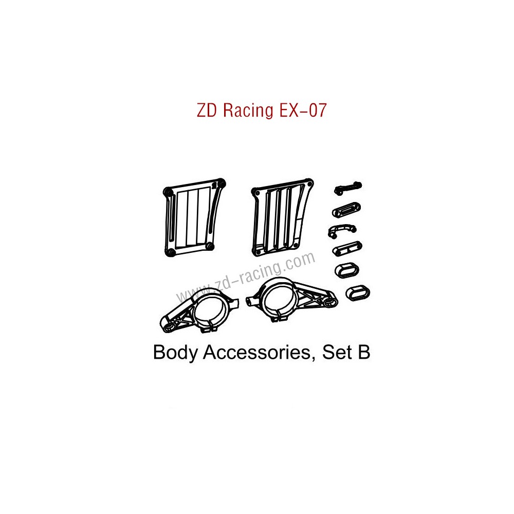 ZD Racing EX07 Parts Body Accessories Set 8579