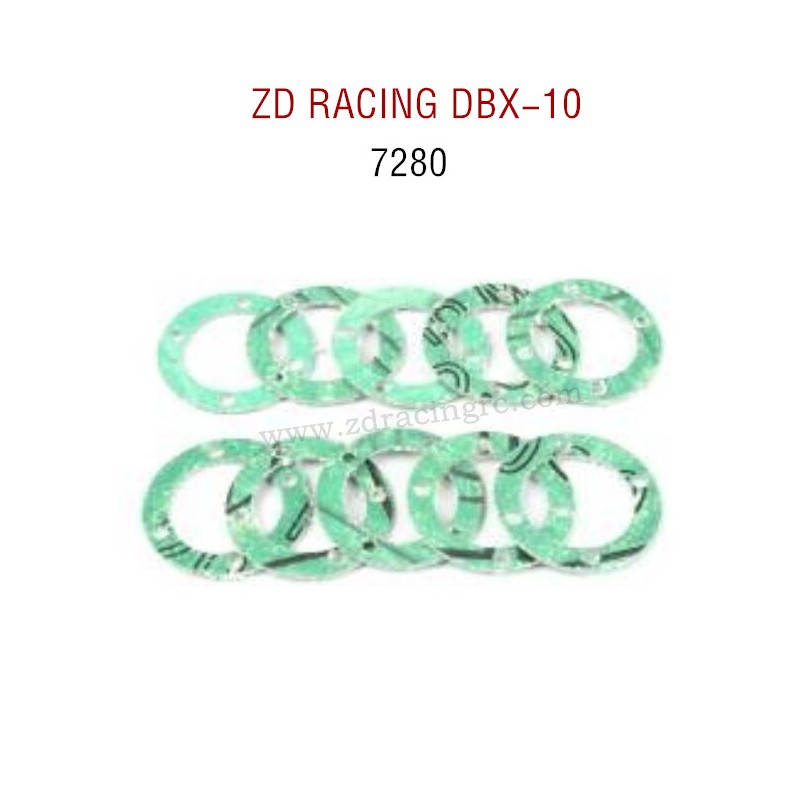 ZD RACING DBX-10 RC Car Original Parts 7280 Asbestos paper friction plate φ25.5x17.5x1.0