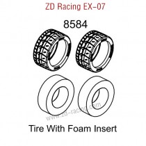 ZD Racing EX07 Parts Tire With Foam Insert 8584