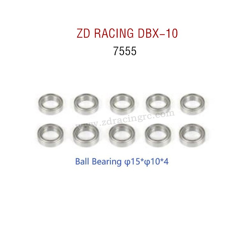 ZD RACING DBX-10 RC Car Original Parts 7555 Ball Bearing φ15Xφ10X4