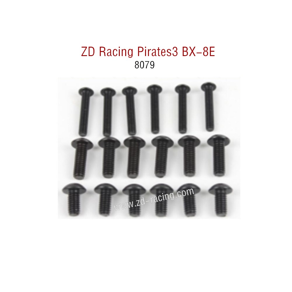 ZD Racing Pirates3 BX-8E 08421 Parts button head screw set 8079