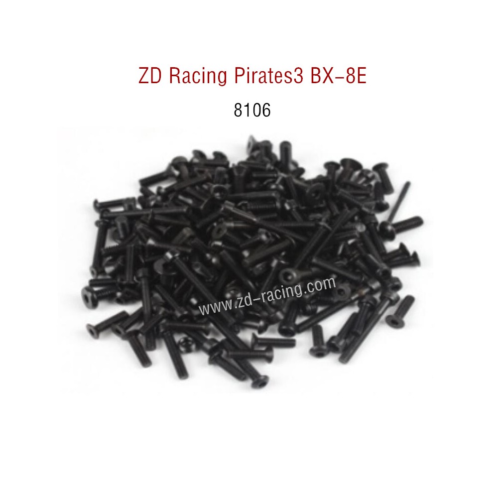 ZD Racing Pirates3 BX-8E 08421 Parts all Machine screw 8106