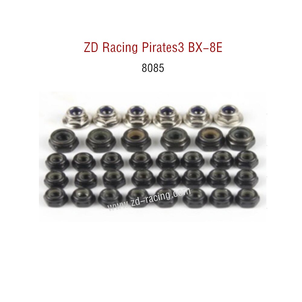 ZD Racing Pirates3 BX-8E 08421 Parts Hex nuts 8085