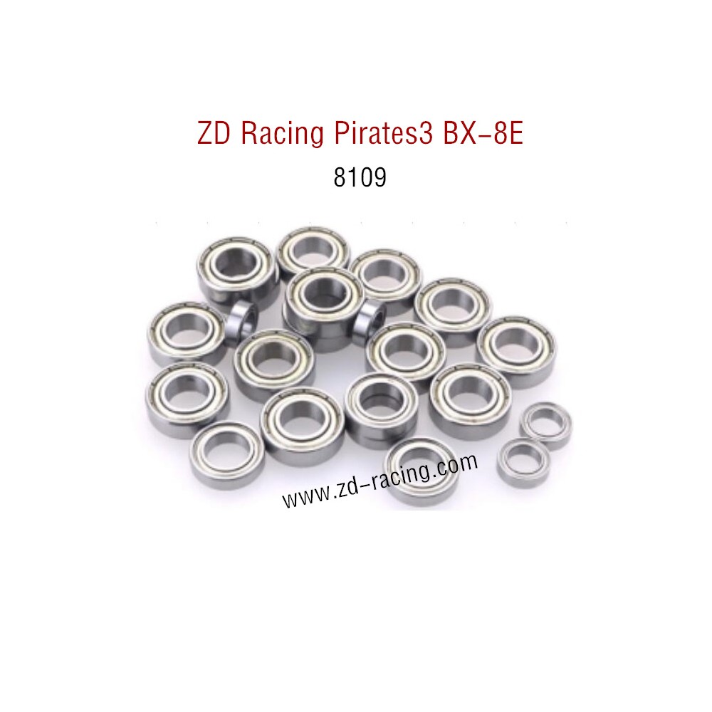 ZD Racing Pirates3 BX-8E 08421 Parts complete Bearings set for Truck 8109