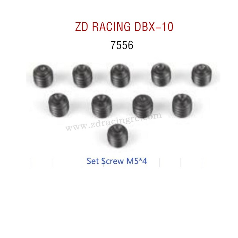 ZD RACING DBX-10 RC Car Original Parts 7556 Set Screw M5X4