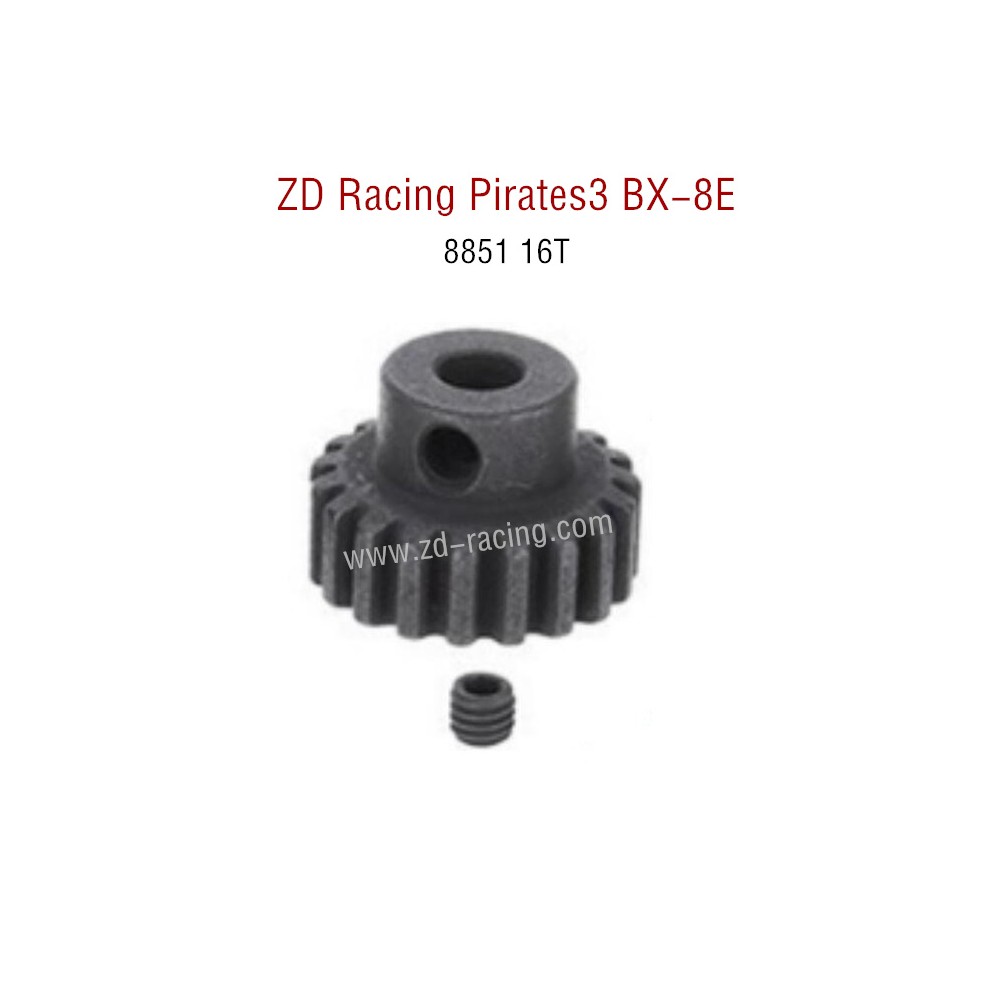 ZD Racing Pirates3 BX-8E 08421 Parts 16T Motor gears 8851