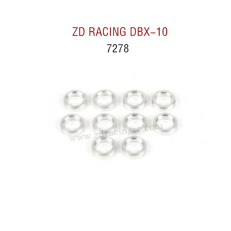 ZD RACING DBX-10 RC Car Original Parts 7278 Rear Wheel Shaft Washers