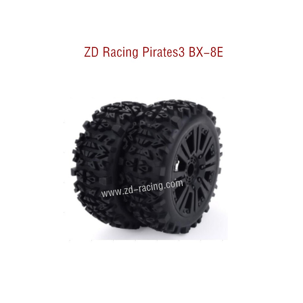 ZD Racing Pirates3 BX-8E 08421 Parts Pre-glued tires 8490