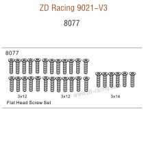 ZD Racing 9021-V3 Parts Flat Head Screw set 8077