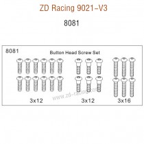 ZD Racing 9021-V3 Parts Button Head Screw Set 8081