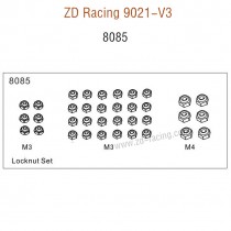 ZD Racing 9021-V3 Parts Locknut Set 8085