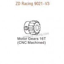 ZD Racing 9021-V3 Parts Motor Gears 16T CNC Machined 8851