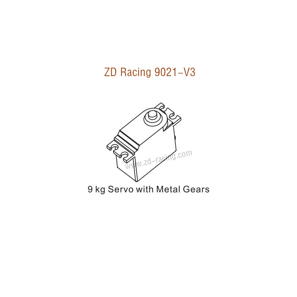 ZD Racing 9021-V3 Parts 9KG Servo With Metal Gears 8096