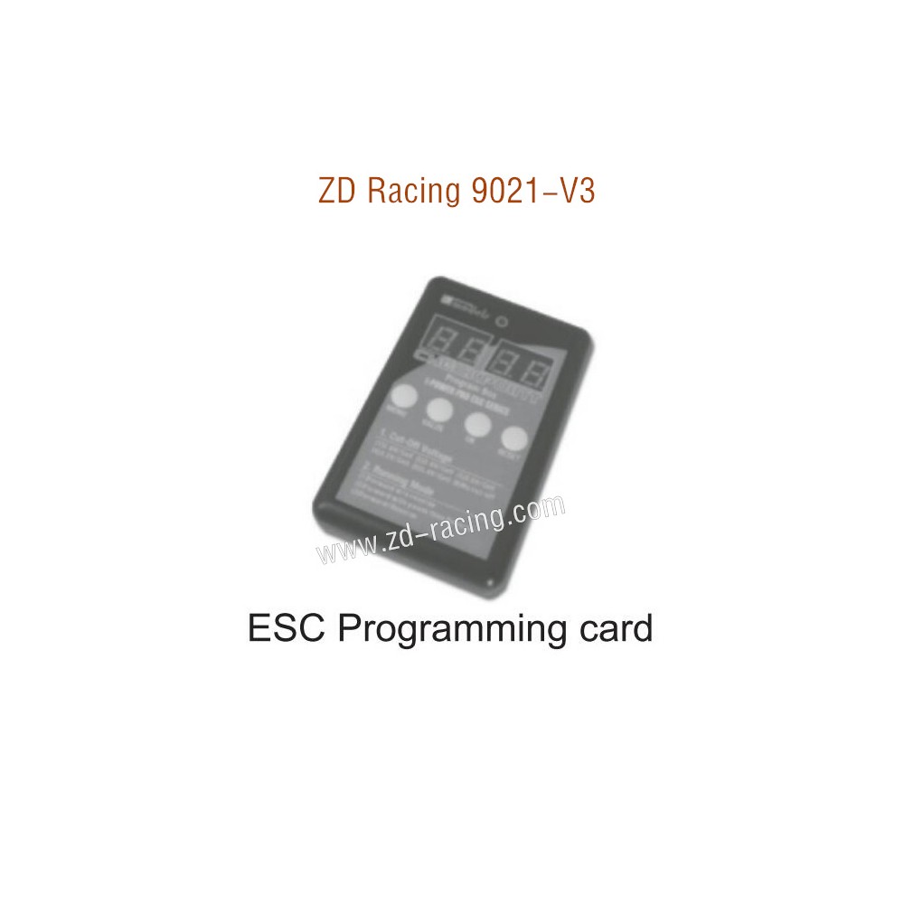 ZD Racing 9021-V3 Parts ESC Programming Card 8464