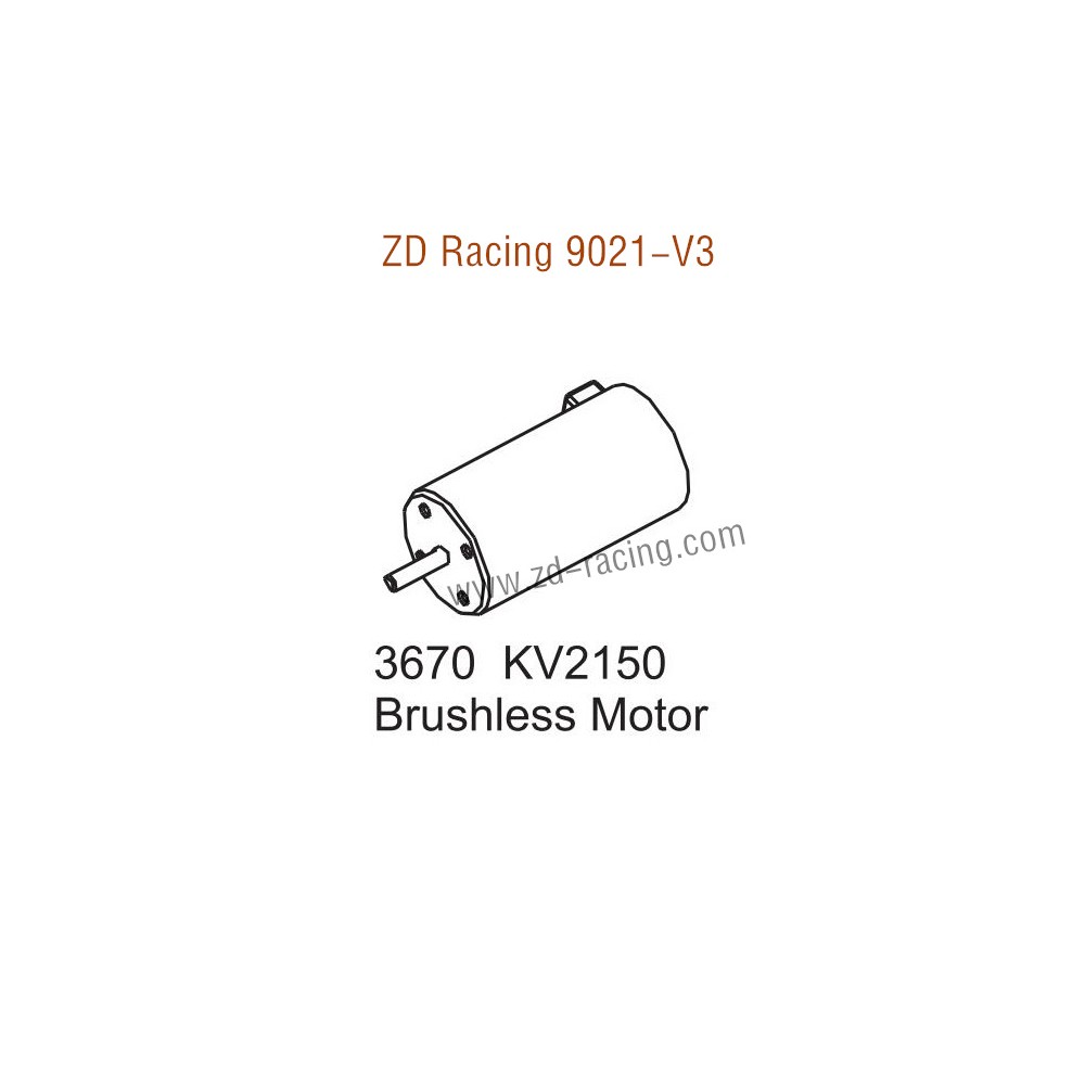 ZD Racing 9021-V3 Parts 3670 KV2150 Bruhless Motor 8471