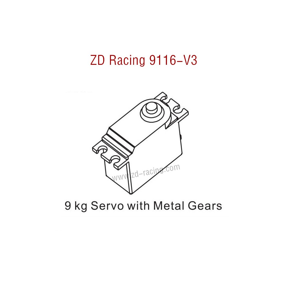 ZD Racing 9116-V3 Parts 9KG Servo with Metal Gears 8096